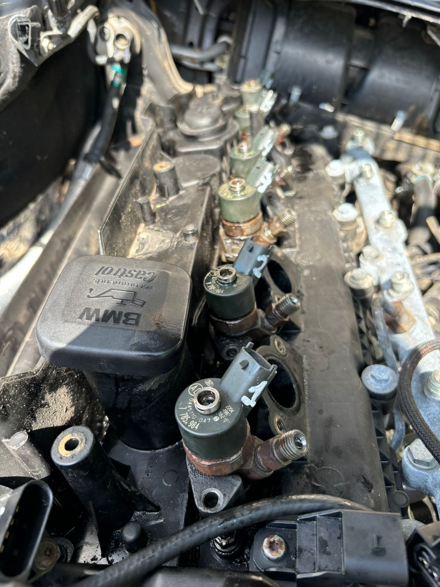 Injecteurs BMW avant intervention